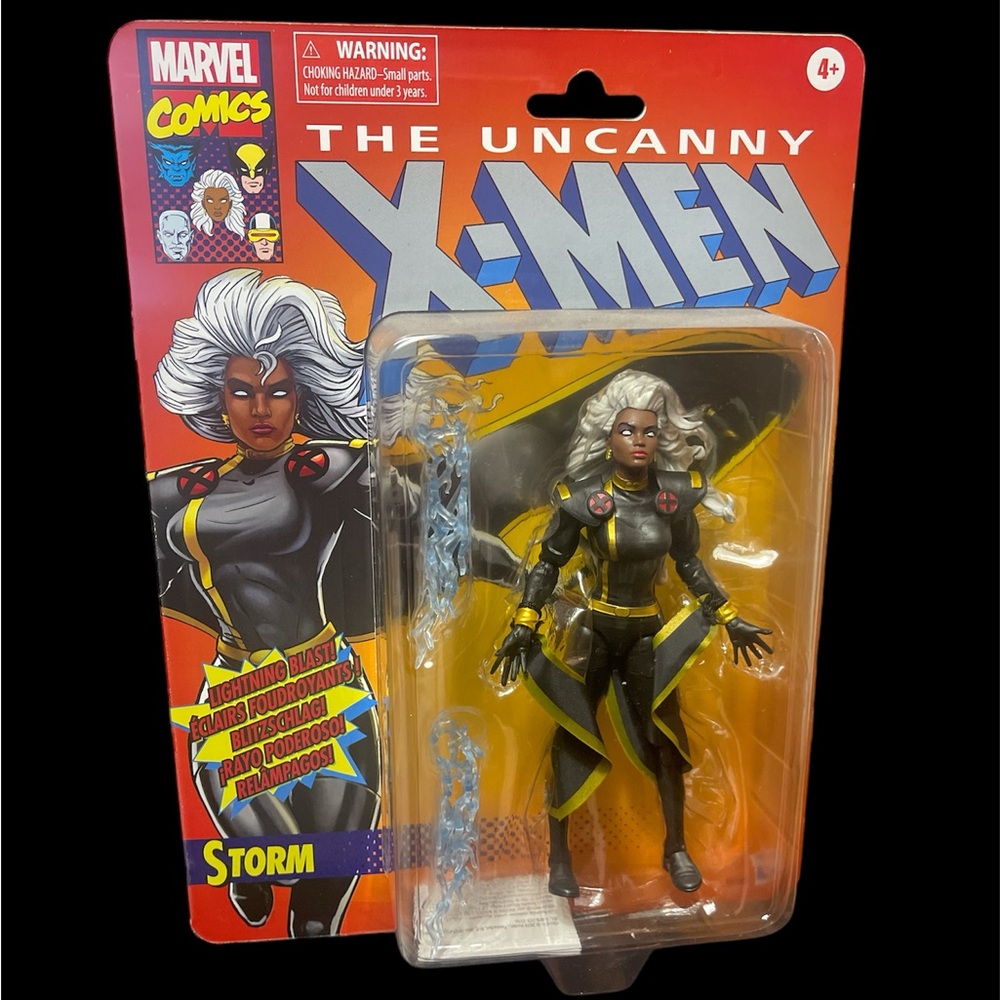 2020 Marvel Legends Retro Card STORM Black Suit 6” X-Men Action Figure